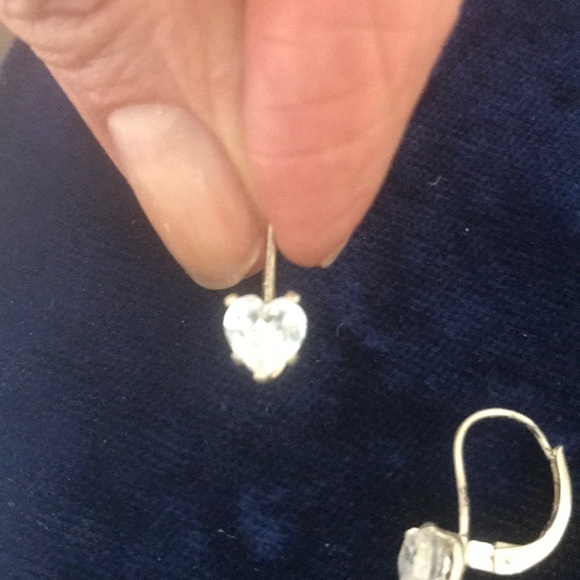 Jewelry - Vintage Earrings Stamped “HH”  Silver heart